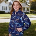 thumbnail image 3 of Uorisanigo Quarter Zip Pullover Sweatshirts Fall Winter Clothes Blue Galaxy Dragonfly Long Sleeve Half Zipper Sweatshirts Loose Athletic Pullover Tops Half Zip Mock Neck Hoodies, 3 of 7