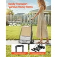 thumbnail image 2 of VEVOR Folding Hand Truck, 290 lbs Load Capacity, Collapsible Luggage Cart with 4 Wheels,2 Elastic Ropes & Expandable Base,Utility Dolly Platform Cart for Airport Travel Luggage Office Moving,Black, 2 of 9