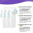 thumbnail image 3 of White Disposable Isolation Gown, X-Small. Isolation Gowns Disposable. Fluid Resistant 50 GSM Microporous Medical PPE Gowns with Elastic Wrists and Tie-Back Closure, 3 of 7