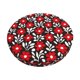 thumbnail image 1 of Disketp Red Floral Funda Redonda para Taburete, Funda de Cojín para Silla de Bar Suave y Elástica-12 inch, 1 of 7