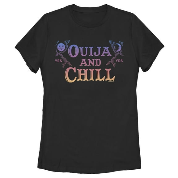 Women's Ouija Ouija and Chill Graphic Tee Black Large
