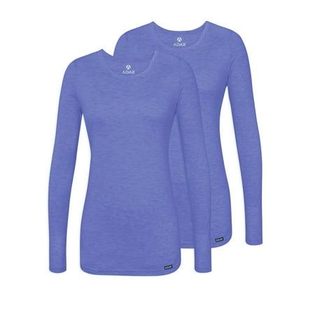 

Adar Underscrubs for Women 2 Pack - Long Sleeve Underscrub Comfort Tee