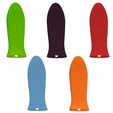 

FRCOLOR 5pcs Silicone Pot Handle Protector Non-slip Pot Handle Sleeve (Assorted Color)