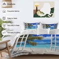 thumbnail image 4 of Windows Seascape Bedding 3 Piece Duvet Cover Set Queen Size, Summer Beach Coastal Palm Trees Soft Microfiber Comforter Cover with Zipper Closure & Pillowcases, Wrinkle & FadeResistant Quilt Cover, 4 of 9