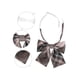 thumbnail image 3 of Lazos de moño preatados de cuadros Inspire Chic, lindos, elegantes y coloridos para mujeres, uniforme escolar, color taupe rosa, 3 of 6