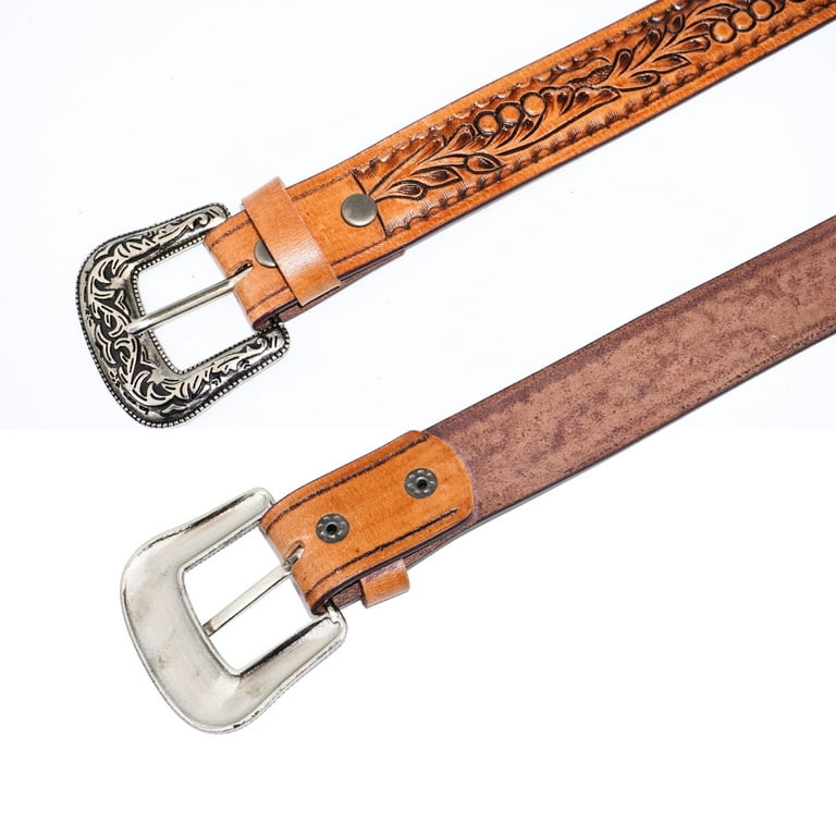 Resistance Premium Leather Western Cowboy Belts WITH BUCKLE