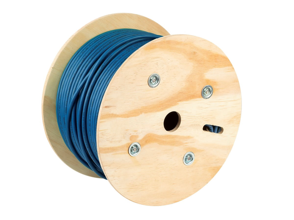 Monoprice Cat8 Network Cable - 250 Feet Bulk - Blue | 2GHz, S/FTP Shielded, Solid, 22AWG, 40G, Bare Copper, For Ethernet Switch, Modem, Router - Entegrade Series
