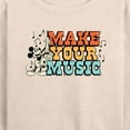 thumbnail image 3 of Mickey & Friends - Make Your Music - Women's Lightweight French Terry Long Sleeve Shirt, 3 of 5