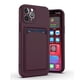 thumbnail image 1 of Funda tipo billetera de silicona líquida para iPhone 12 13 mini 11 14 Pro Max, funda con ranura para tarjetero para iPhone XR Xs 8 Plus, funda de bolsillo delgada Tan Jianjun unisex, 1 of 2