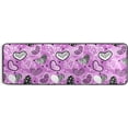 thumbnail image 5 of SKYSONIC 2'X6' Doodle Hearts Purple Lips Runner Rug with Rubber Backing, Valentine Non Slip Entryway Rug Runner Washable Soft Area Rug Carpet for Hallway Bedroom Kitchen Decor, 5 of 6