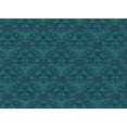 thumbnail image 1 of Ahgly Company Indoor Rectangle Patterned Dark Cyan Green Area Rugs, 6' x 9', 1 of 1