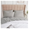 thumbnail image 3 of PaFagwy Extra Deep Pocket Sheets Set, 4-Piece Ultra-Soft Microfiber Bed Sheets with 21" Deep Fitted Sheet , Oversize Flat Sheet, 2 Pillowcases, Steel Grey, 3 of 8