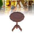 thumbnail image 3 of Coffee 1/12 Scale Mini House Miniature Round Wooden Coffee Table Miniature Dollhouse Furniture Dining Table Model Chestnut Color, 3 of 7