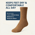 thumbnail image 3 of Comfello Diabetic Socks Crew for Men & Women – 6 Pairs of Non-Binding Moisture-Wicking Neuropathy Socks, 3 of 10