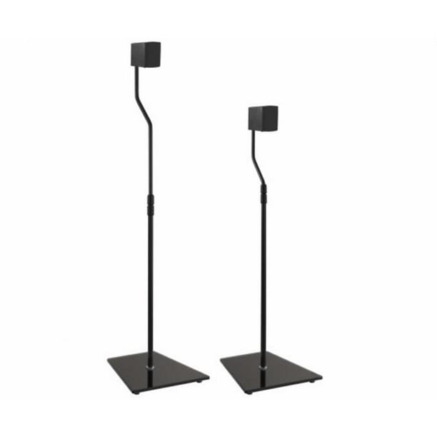 Glass Speaker Floor Stands Black