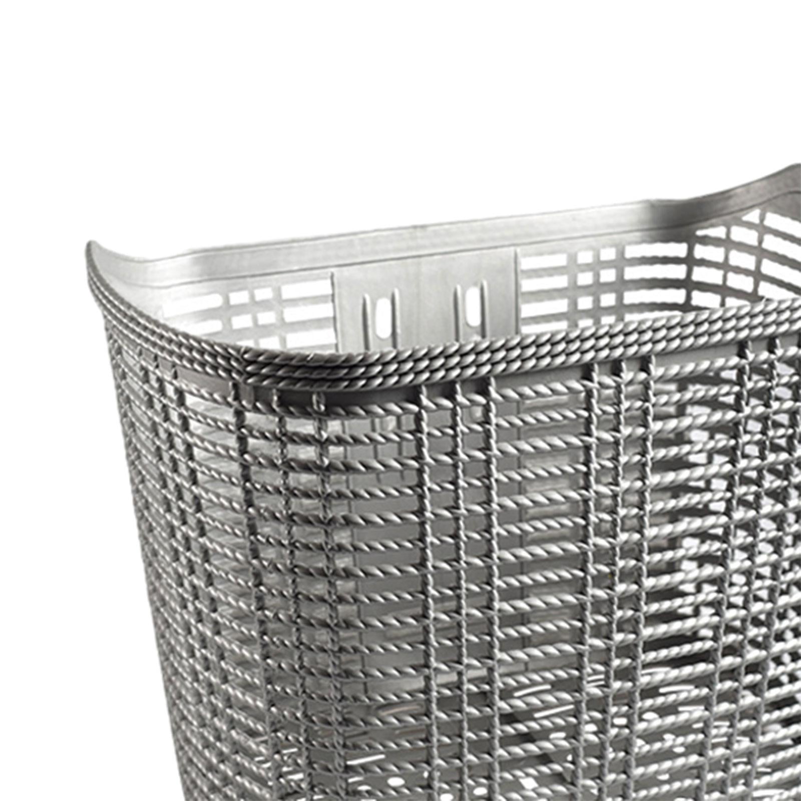 harayaa Bicycle Basket Storage Basket Lightweight Large Capacity Front Frame Bike Basket Gray and Long strut