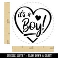 thumbnail image 2 of It's a Boy Baby Shower Self-Inking Rubber Stamp Ink Stamper - Orange Ink - Medium 1 Inch, 2 of 7
