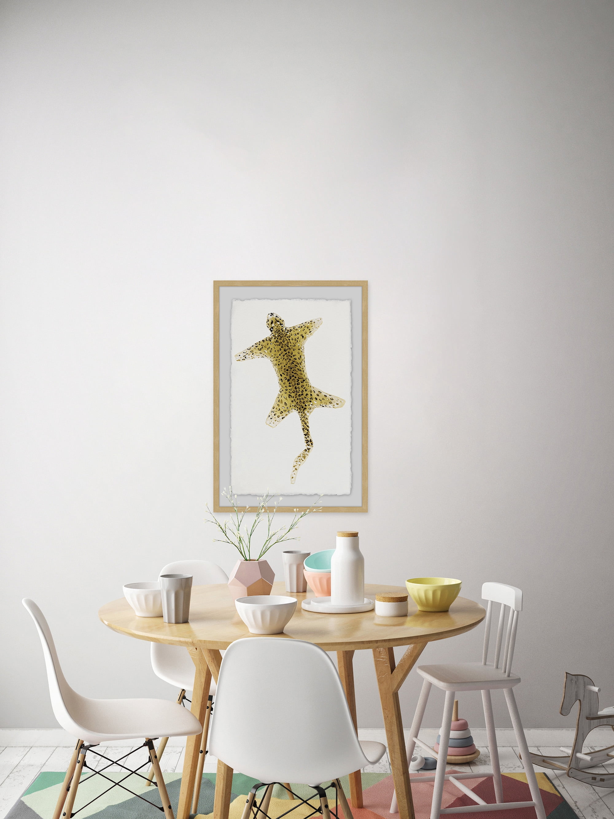 Cheetah Rug Framed Painting Print