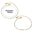 thumbnail image 2 of Paquete de 2 pulseras con cuentas, lindas pulseras de cadena de cuerda con cuentas para mujer, joyería de moda para mujer Adepaton BST3004605-4, 2 of 5