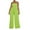 Green, variant on Valentine's Day SEMPAI Women'S Solid Color High-Waist Pleated Pocket Wide-Leg Casual Chiffon High-Waist Jumpsuit Up to 65% off