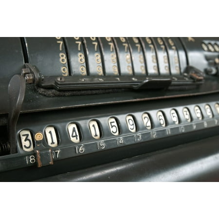 laminated poster vintage pi calculator calculate calculation poster