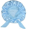 thumbnail image 3 of Janrevotw Pinks（Blue） Baby Bonnet Infant Satin Silk Hair Bonnets for Toddler 2Pcs, 3 of 4