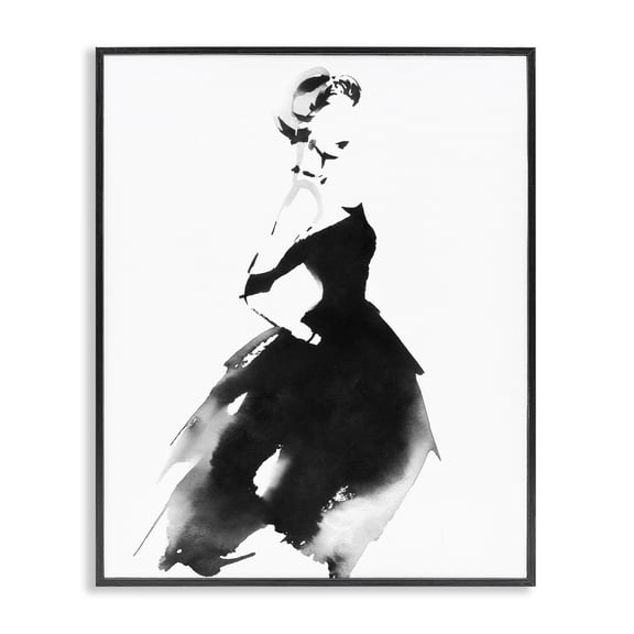 Stupell Industries Art Deco Shadow Waltz Silhouette Black Framed Giclee Art, 11 x 14, by Svetlana Aleynikova