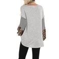 thumbnail image 3 of Mode Femme Léopard Manches Longues Col Rond Pull Décontracté Blouse, 3 of 8