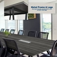 thumbnail image 5 of Sturdy Conference Table With Cable Management Grommets By Ahliss- Modern Rectangle Office Meeting Table With Wood Tabletop And Metal Frame & Legs- Easy Assembly Boardroom Table, 5 of 8