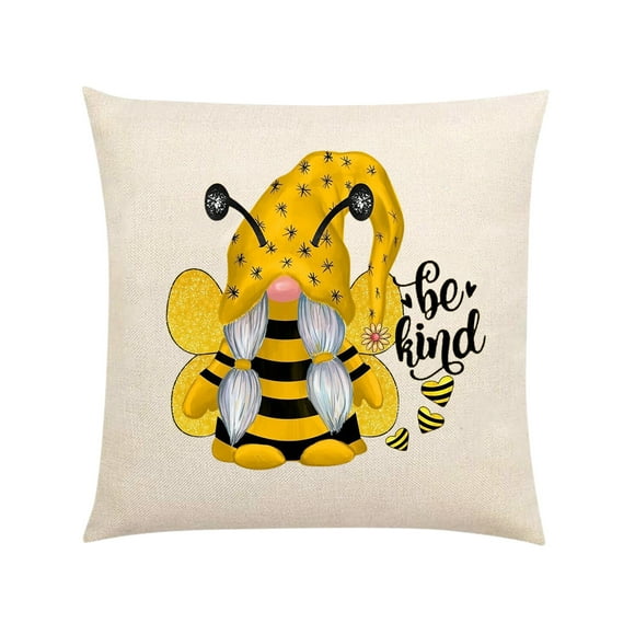 ZZwxWA Honeybees Decorative Square Cushion Cover Pillow Cases for Sofa Couch Bedroom