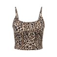 thumbnail image 6 of IMENGL Women's Slim-Fit Camisole Casual 2 In 1 Ice Adjustable Spaghetti Strap In Bra Cropped Leopard Star Print Neck Crop Summer Daily We Sleeveless Soft Tank Top for Womens,M-XL, 6 of 6