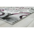 thumbnail image 2 of Handcraft Rugs-Spiral/Swirls Modern Contemporary Hand Carved Area Rug-Silver/Purple/Gray/Black, 2 of 5