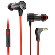 PDSY ACD G25 3.5mm Gaming Headset in-Ear Wired Magnetic Stereo with Mic(Black) (Color : Red)