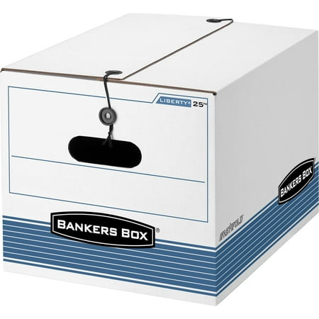 Bankers Box FEL00025 STOR/FILE Storage Boxes White Blue