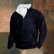 thumbnail image 1 of Blusa y camisa de manga larga con cuello alto para hombre, sudadera informal con capucha, cuello alto retro, cremallera, manga larga, holgada, blusa para hombre, 1 of 3