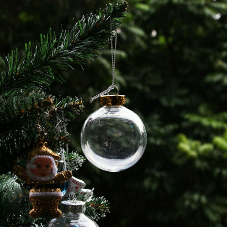 SparkleDrop Glass Baubles Iridescent Christmas Decorations 6/8cm