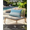 thumbnail image 4 of Pack of 4 Outdoor Lumbar Pillow Covers 11x16 Inch, Colorful Stripe Waterproof Throw Pillow Covers Set, Modern Teal Blue Green Vertical Striped Decorative Cushion Cases for Patio Porch Car, 4 of 7