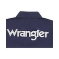 thumbnail image 4 of Wrangler Men's Logo Long Sleeve Button Down Solid Navy Shirt MP2327N, 4 of 4