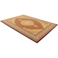 thumbnail image 4 of 2â€™ x 13â€™ Red and Beige Medallion Runner Rug, 4 of 4