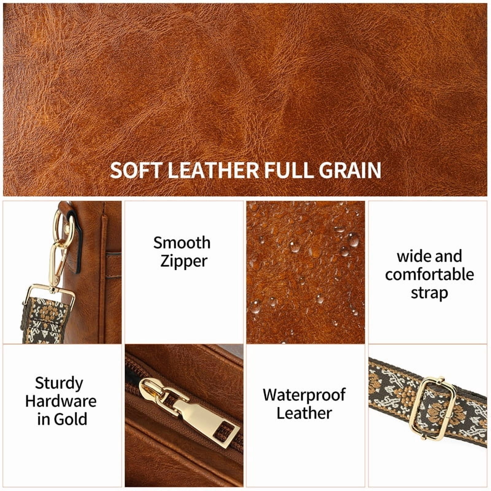 GAEKEAO Crossbody Bags for Women Vegan Leather Shoulder Handbags Pockets Satchel With Wide Adjustable Strap