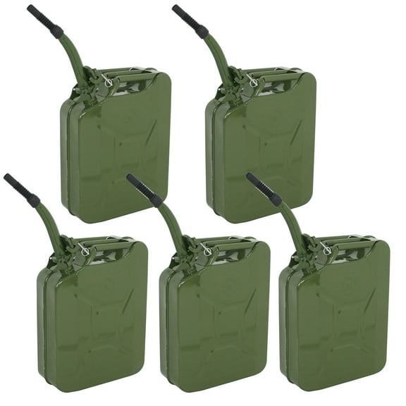 ZENY 5 Gallon Fuel Gas Jerry Can, 5 Pack