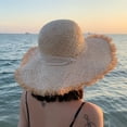 thumbnail image 5 of 56-58cm hat circumference female summer anti-ultraviolet big brimmed straw hat beach hat sunscreen sun hat, 5 of 6