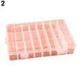 thumbnail image 3 of Detachable 24 Compartment Plastic Storage Box Container Jewelry Tool Case Pink Hard Plastic, 3 of 7