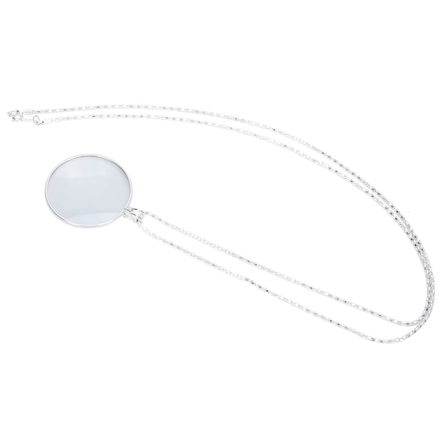 Magnifying Glass With Chain, Reading Magnifier Safe Magnifying Glass Necklace Magnifying Glass Elegant With Metal Chain For Reading For Working
