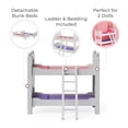 thumbnail image 3 of Olivia's Little World 18" Doll Wooden Convertible Bunk Bed, White, 3 of 12