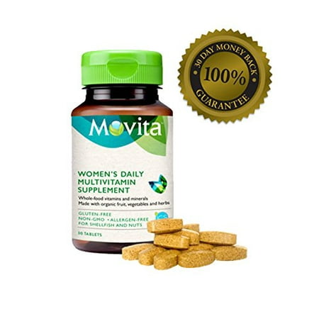 Movita Daily multivitamines femmes - Probiotique Fermentation de Whole Foods, vitamines et minéraux - Certifié biologique, sans gluten, et non-OGM - approvisionnement de 30 jours