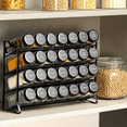 thumbnail image 6 of Organizer for Cabinet, Spice Organizer with 28 Empty Spice Jars with Black Lids, Funnel, Spice Labels, Seasoning Organizer for Countertop, Cabinet, Kitchen, Pantry, Cupboard, 6 of 6