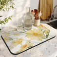 thumbnail image 3 of Washable Rubber Sunflower Cute Floral Dish Drying Mats for Kitchen Counter Home Large Coffee Bar Pad Accessories and Decor for Utensils Stemware 19.5''x12'', 3 of 5