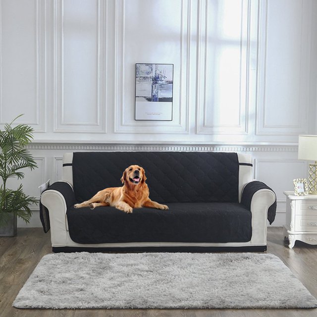 CHOK Liquidation Maison Seulement Housse de Canapé Réversible pour Coussin Housse de Canapé pour Chiens Résistant à l'Eau Protecteur de Meubles avec Bâtons en Mousse Sangles Élastiques pour Chats de Compagnie