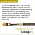 thumbnail image 4 of KINGART&reg; Original Gold&reg; Premium 9247 Crescent Filbert Series Artist Brushes, Synthetic Blend, All Media, 4 of 9